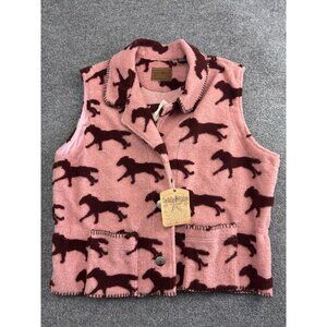 Saddle Ridge Vest Womens Large Fleece Lined Western Horse Equestrian Vintage